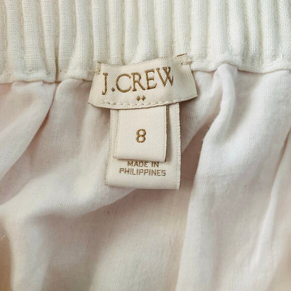 J. Crew Factory White and Navy Geometric Print Sidewalk Skirt Size 8 - Picture 7 of 7